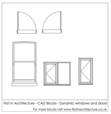 doors and windows cad template